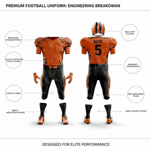 OEM Service Team Wear Latest Design All Season American Football Uniforms Custom Practice Athletic Game Sports Full Kits Men's - Product Image 2