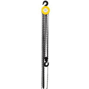 2T capacità 10ft paranco a catena con 2 ganci pesanti 4400lbs costruzione in acciaio manuale giallo di sollevamento - Product Image 2