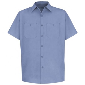 Uniformes de Trabajo de Algodón Transpirable de Alta Calidad con Logotipo Personalizado al por Mayor, Camisas de Dos Bolsillos para Hombre - Product Image 4
