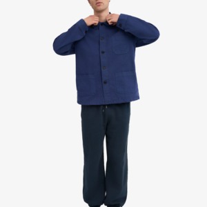 Pantalon de survêtement bleu marine pour homme, taille élastique avec cordon de serrage, joggers décontractés en coton mi-lourd, idéal pour l'automne - Product Image 3