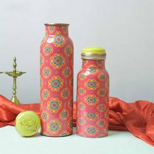 Botella de Agua de Cobre Puro, Bebedero Ayurvédico para la Hidratación Diaria y un Estilo de Vida Saludable, Botella de Cobre con Acabado Martillado - Product Image 5