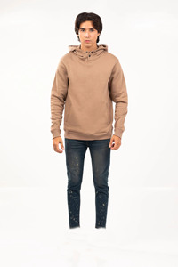 Sweat-shirt à capuche uni pour homme en coton French Terry, coupe classique, décontracté, pour l'automne, avec poche, fournisseur OEM - Product Image 3