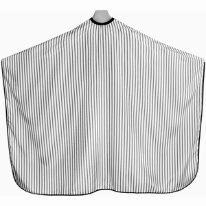 Capa de Peluquería a Rayas Blancas y Negras, Textil Antiadherente, Capa Profesional para Barbería, Corte de Cabello, Coloración de Cabello - Product Image 5