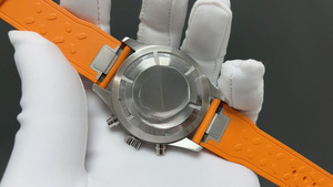 Reloj de Hombre Mecánico Automático con Cronógrafo, Correa Naranja, Estilo Deportivo Casual y de Negocios, Estética de Velocidad Única y Lujosa - Product Image 6