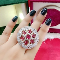 Nouvelle bague en argent plaqué, multicolores, fabriquée par un fabricant de bijoux, finition haute brillance avec diamants, pour femmes, produit artisanal en gros.