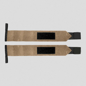 Bandes de poignet personnalisées pour la musculation avec couverture de la paume et boucles pour le pouce, en polyester et coton respirant, fermeture auto-agrippante - Product Image 3