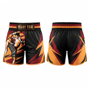 Pantalones Cortos de Muay Thai con Logotipo Personalizado al por Mayor, Pantalones de Boxeo de Alta Calidad de Satén para Hombre y Mujer, Fabricante de MMA de Poliéster - Product Image 1
