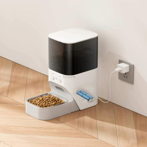 Mangeoire pour animaux de compagnie en plastique programmable avec plateau rotatif Distributeur automatique de nourriture pour chat alimenté par charge pour les repas programmés pour chiens - Product Image 3