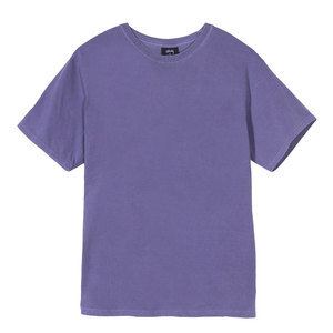 เสื้อยืดคอกลมแขนสั้นผ้าฝ้ายสีพื้นสำหรับผู้ชายทรงปกติแบบลำลองผ้าเจอร์ซีย์ถักสีเขียว - Product Image 3