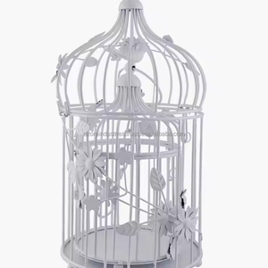 Jaula decorativa de alambre de metal para pájaros jaula de hierro hecha a mano para sala de estar o Patio - Product Image 1