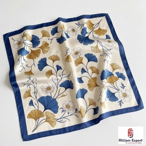 Écharpe carrée imprimée de qualité supérieure, accessoire de mode léger, fabricant de textiles OEM ODM, produits textiles personnalisés de Bali, approvisionnement en gros - Product Image 3