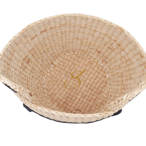 Panier de rangement pour enfants en jacinthe d'eau écologique, organisateur de jouets grenouille moderne fait main - Product Image 3
