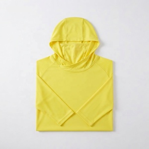Wholesale UPF 50 Plus Size Hooded Solid Pullover Fishing <b>Shirt</b> Long Sleeve Quick Dry Breathable <b>Sun</b> Protection 100% Polyester - Product Image 4