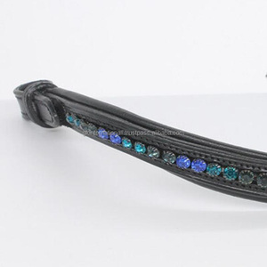 Diadema Decorativa de Cuero Negro con Cristales de Estrás de Alta Calidad para Caballo - Product Image 6