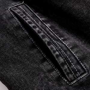 OEM Services High Quality <b>Custom</b> Design Men's <b>Denim</b> <b>Jacket</b> Stand Collar Washed Finish Sherpa Lining Quick Dry 2025 New Design - Product Image 5