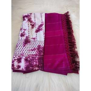 ATRACTIVE GEORGETTE PATTERN DESIGN SAREE CON BLUSA SIN PUNTADO ROSA - Product Image 1