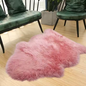 Alfombra de Piel de Oveja Blanca Escandinava, Estilo <span class=keywords><strong>Nórdico</strong></span> Minimalista, Manta Decorativa Perfecta para Sofá, Sillón y <span class=keywords><strong>Cama</strong></span> - Product Image 3