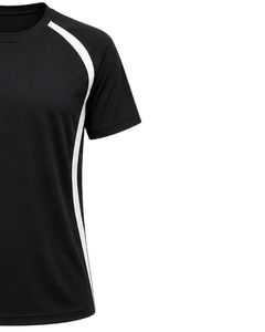 Black And White Quick Dry <b>Polyester</b> Sports T Shirt For Men Custom Team Training Running Jersey Breathable Gym Wear Tee Pro - Product Image 4