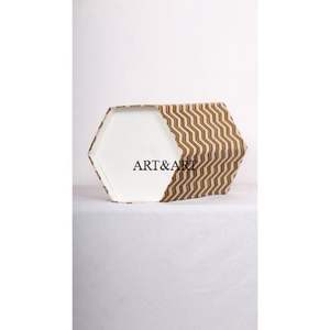 Poubelle hexagonale en carton écologique, artisanale, design unique, pliable, impression numérique, logo personnalisé accepté, haute qualité - Product Image 5