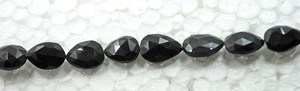 Perles de spinelle noire naturelle facettées en forme de poire, pierres précieuses en vrac pour la fabrication de bijoux, vente en gros - Product Image 5
