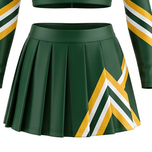 Conjunto de Uniforme de Animadora Personalizado con Estampado Frontal para Adultos, Conjunto de Ropa Deportiva Elástica Sublimada para Equipo de Baile, Spandex/Poliéster - Product Image 3