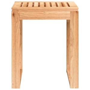 Tabouret de salle de bain en bois massif de noyer, 15,7''x11,8''x18,1'', élégant, 18,1''x11,8''x15,7'', meuble de salle de bain - Product Image 3