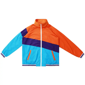 Conjunto Deportivo de Dos Piezas para Hombre, Chaqueta Cortavientos y Pantalones Cortos de Nylon Estampado, para Correr en Otoño - Product Image 3