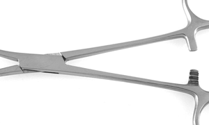 Pinza para toallas Backhaus con articulación de bola y encaje, 14 cm, de acero inoxidable, instrumento quirúrgico, pinza para toallas en venta - Product Image 4