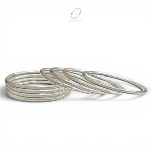 Juego de Brazaletes de Cristal Transparente Kashmiri Blanco Jelly de Lujo para Mujer, Joyería India de Moda para Bodas, Venta al Por Mayor - Product Image 5