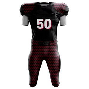 Uniforme de football américain personnalisé, tissu en maille OEM, tenue de match pour jeunes, numéro personnalisé, uniforme de football américain pour hommes et femmes - Product Image 2