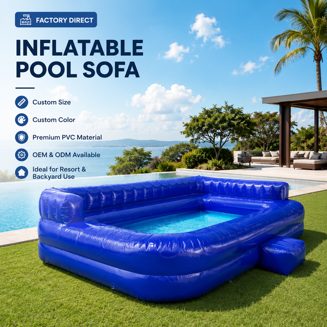 Commercial Customized PVC Inflatable Sofa Pool with Lounger for Family Parties Backyard Gatherings CE Certified 3-Year Warranty