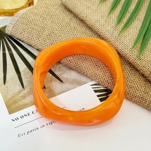 <b>Cheap</b> Price Wholesale Modern Epoxy Resin Chunky Bangle Bracelet Handmade Wide Cuff for Women <b>Jewelry</b> Manufacturer OEM Coloured - Product Image 1