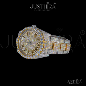 Reloj RLX Totalmente Cubierto de Diamantes Moissanite, Joyería Hiphop, Material de Plata 925, para Regalo de Compromiso, Boda o Aniversario - Product Image 4