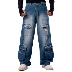 Pantalon baggy décontracté pour homme avec fermeture éclair, style streetwear populaire, collection 2026, vente en gros - Product Image 1