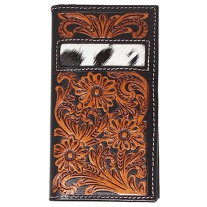 Nouveauté 2025 Portefeuille long vintage pour homme en cuir de vachette avec protection RFID, imprimé animal, doublure en cuir véritable, élégant, cadeau unisexe parfait - Product Image 3
