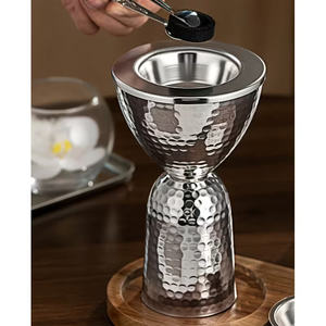 Wholesale Luxury Hammered Metal <b>Bakhoor</b> Burner Hourglass Jigger Shape Gold Silver <b>Oud</b> Incense Holder Bulk Arabian Mabkhara Table - Product Image 6