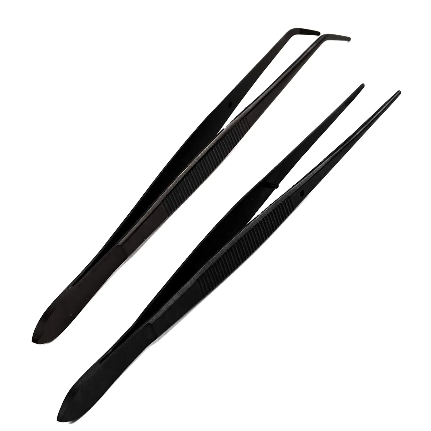 Stainless Steel Kitchen Culinary Tweezers Tip Online Shop by Tweezer World with Curved & Straight Chef Kitchen Black PVC Round