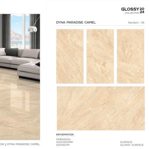 กระเบื้องพอร์ซเลนขัดเงาขนาดใหญ่พิเศษ 600x1200 มม. สำหรับตกแต่งผนังและพื้นภายในและภายนอกอาคาร ดีไซน์ทันสมัย - Product Image 1