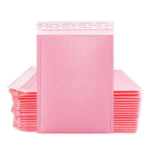 Venta de Fábrica al por Mayor de Bolsas de Burbujas de Colores, Bolsas de Envío de Película Coextruida Impermeable Rosa Perla, Bolsas Express con Logotipo Personalizado, Colores Caramelo - Product Image 1