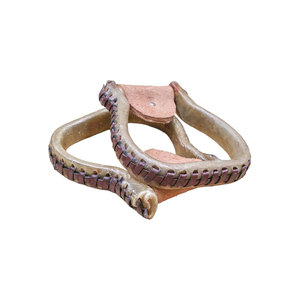 Leather Stirrups with Stitched Edges for <b>Equestrian</b> Riding - Product Image 1