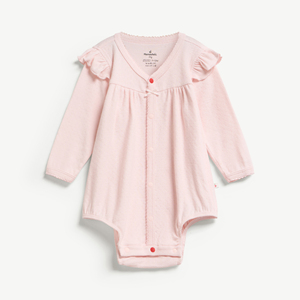 Body de Bebé de Manga Larga con Broches de Jacquard de Algodón para Niña Recién Nacida, ODM Vietnam - Product Image 1