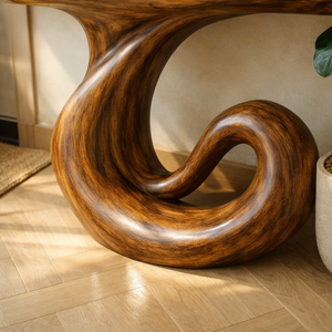 Modern Handmade Solid Wood <b>Console</b> Table with Antique Appearance for Apartment Entryway Home Decor - Product Image 3