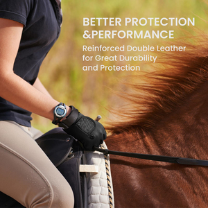 Guantes de equitación de cuero transpirable de alta calidad para adultos, diseño OEM, logotipo personalizado, cómodos para el invierno, los más vendidos del fabricante. - Product Image 5