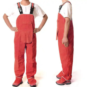 Cowhide Split Leather Industrial Heavy Duty Welding Suits Polyester Flame Retardant <b>Construction</b> <b>Jacket</b> for Men Comfortable <b>Work</b> - Product Image 6
