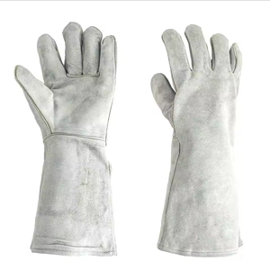 Gants de soudage en cuir de vachette avec feuille d'aluminium pour isolation thermique et protection, robustes, résistants à l'usure et renforcés - Product Image 6