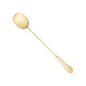 Cuillère de service dorée 16 pouces, design minimaliste en métal, manche poli durable, style 1, cuillère de service dorée - Product Image 2