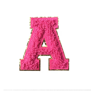 Patchs brodés en chenille thermocollants pour vêtements, avec logo 3D en sergé et grandes lettres, pour la vente en gros - Product Image 3