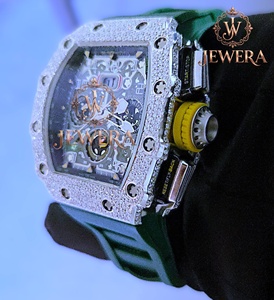 Unique Design Mossinate <b>Rubber</b> <b>Watch</b> with Diamonds Elegant and Comfortable Luxury Timepiece for Fashionable Men and Women - Product Image 3