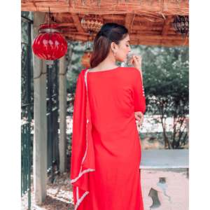 Ensemble de costume en satin rouge brillant pour femmes, taille XS - Product Image 5