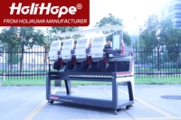 Machine à broder industrielle multifonctionnelle à 4 têtes et 12/15 aiguilles, modèle distributeur, pour les entreprises de broderie